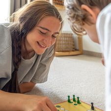 Alunos jogando